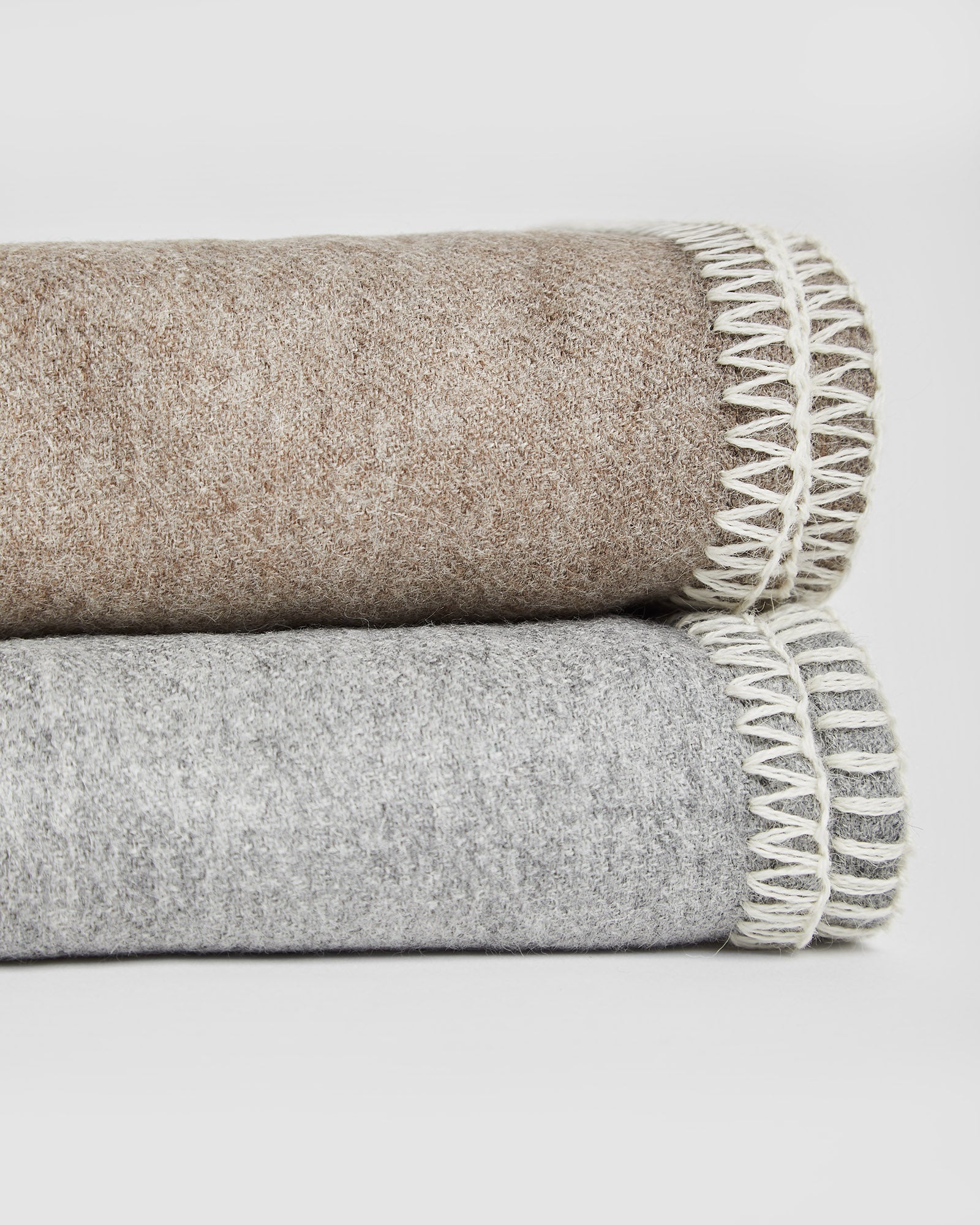 Baby Alpaca Blanket Gray Melange