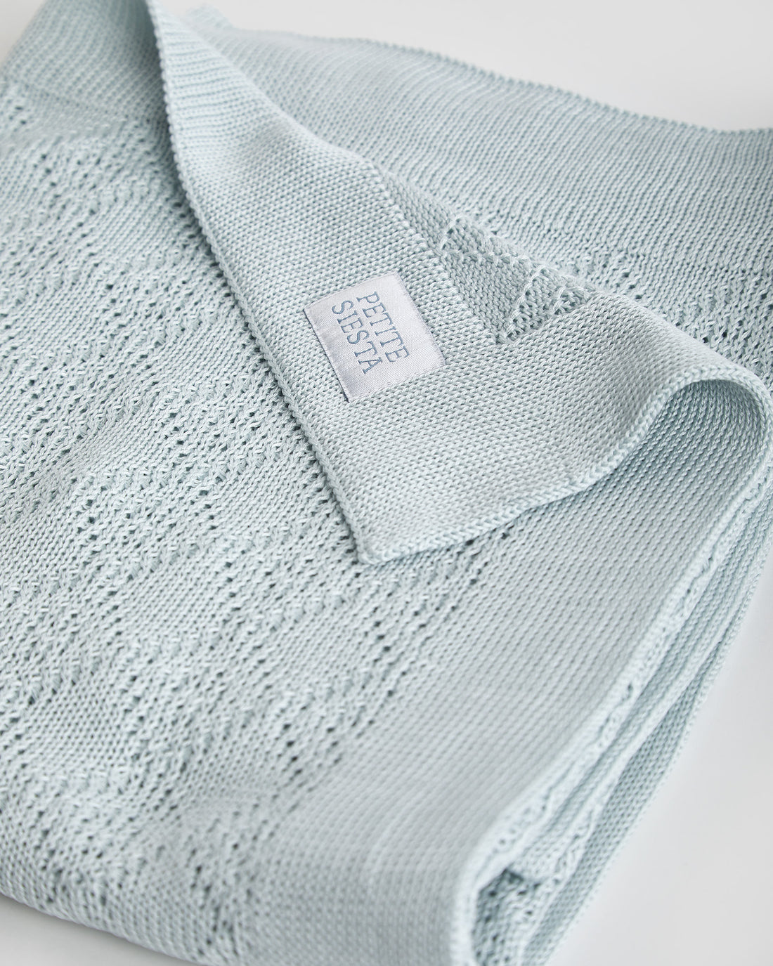 Blue Cotton Perlé Blanket