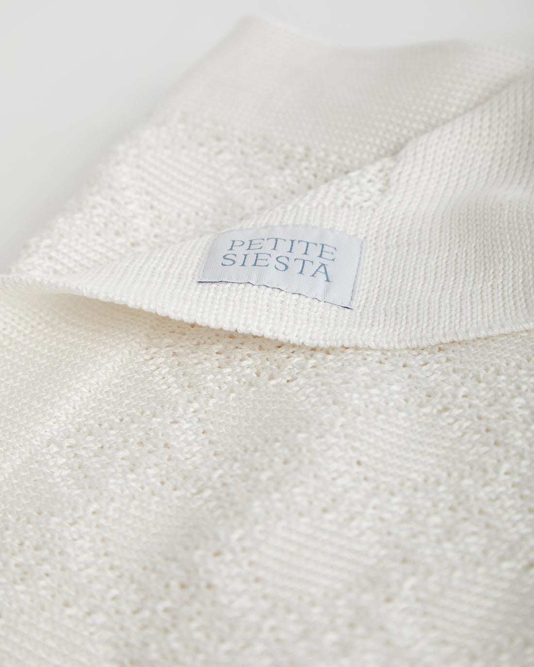 Perlé Cotton Eco White Blanket
