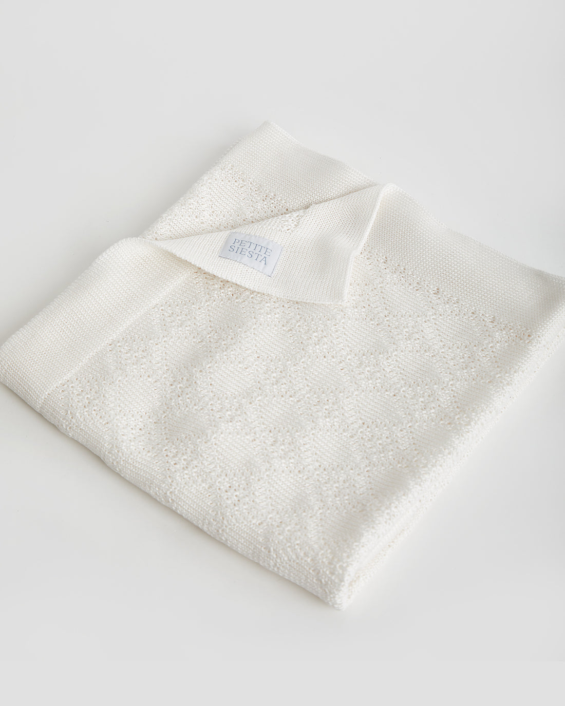 Perlé Cotton Eco White Blanket