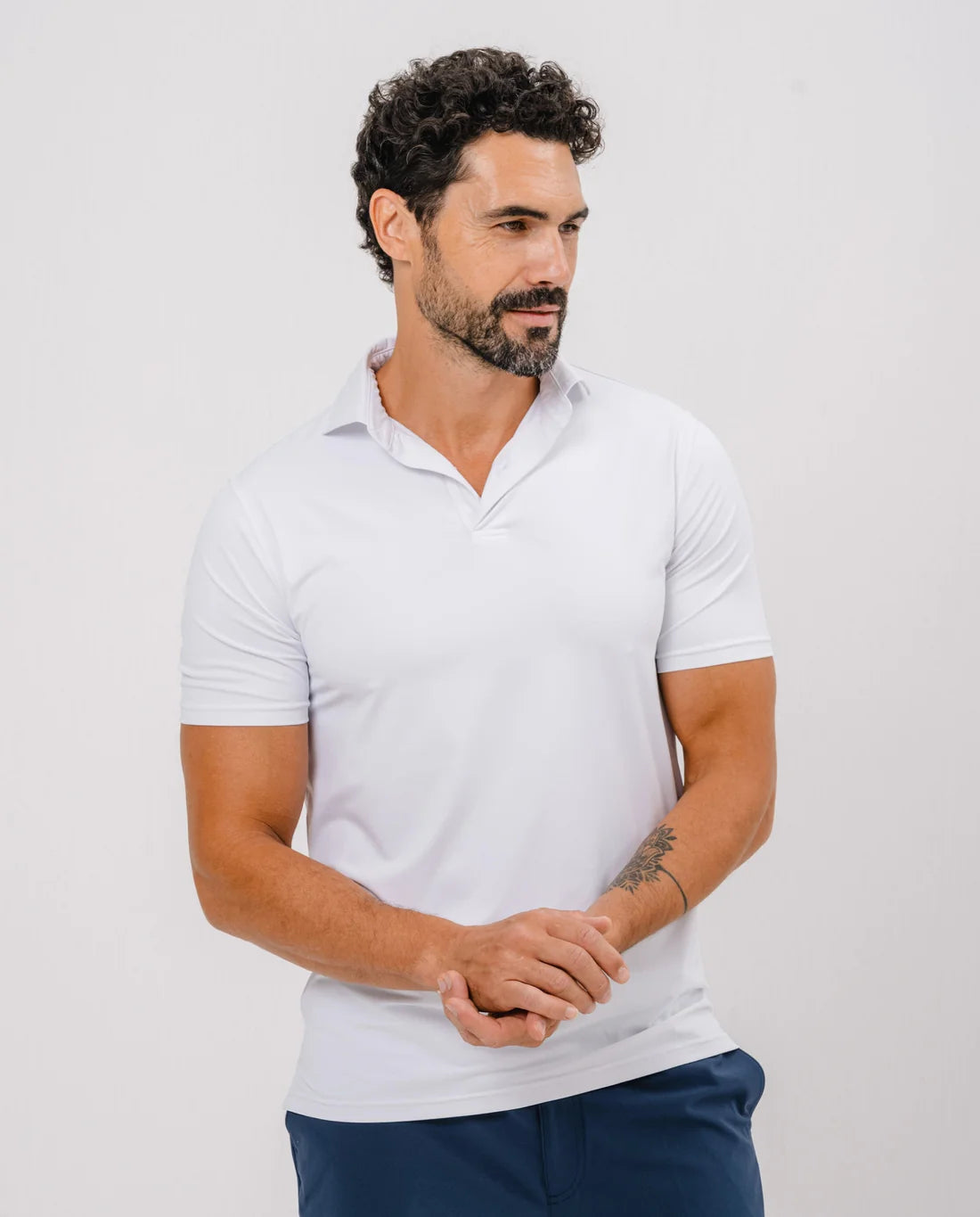 Polo Active+ Hombre - Blanco