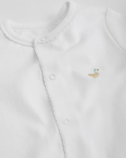 Short White Baby Pajamas