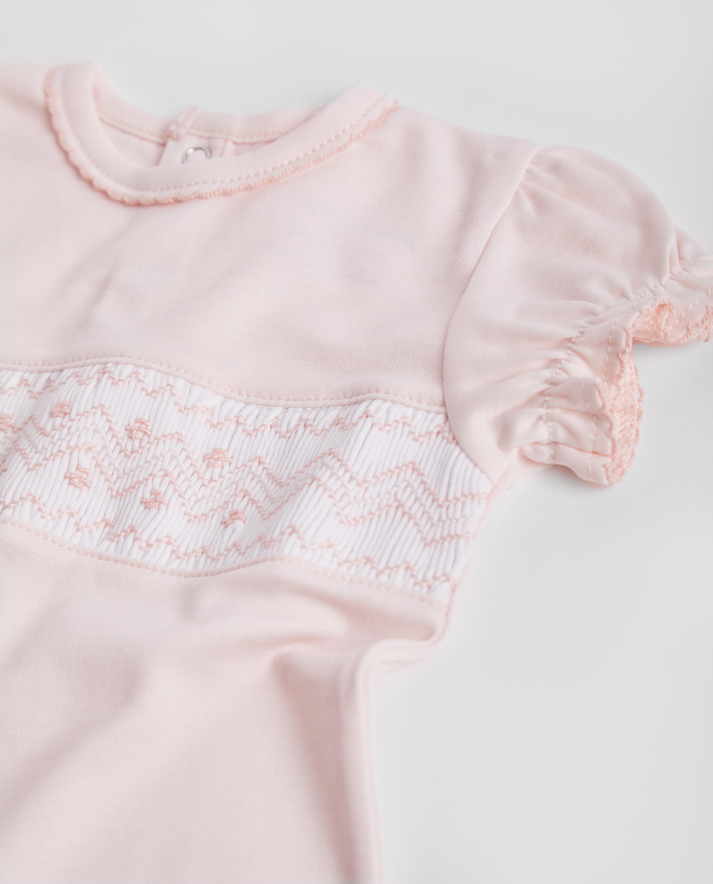 Pijama Bebé Smock Rosa Corto