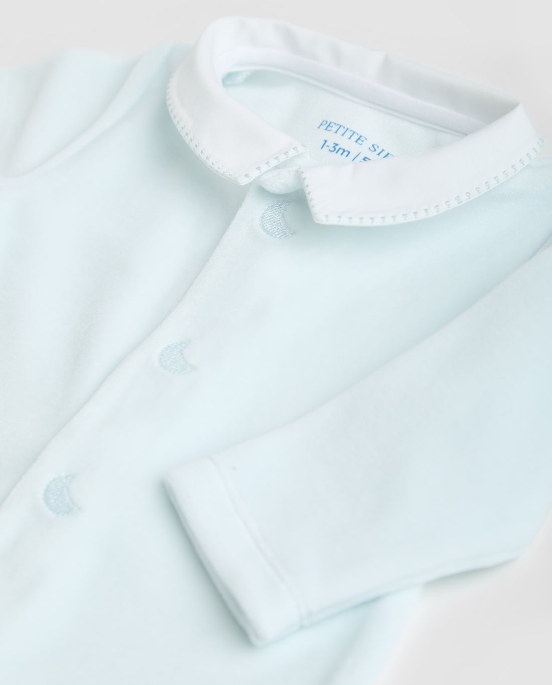 Blue Velour Baby Pajamas