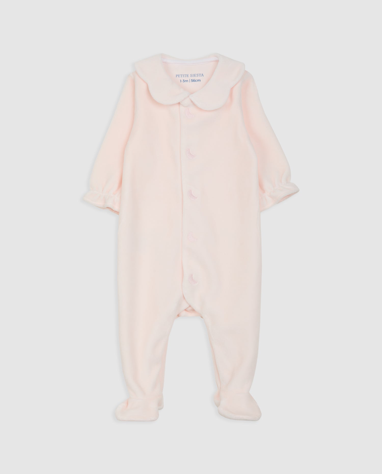 Pink Velour Baby Pajamas