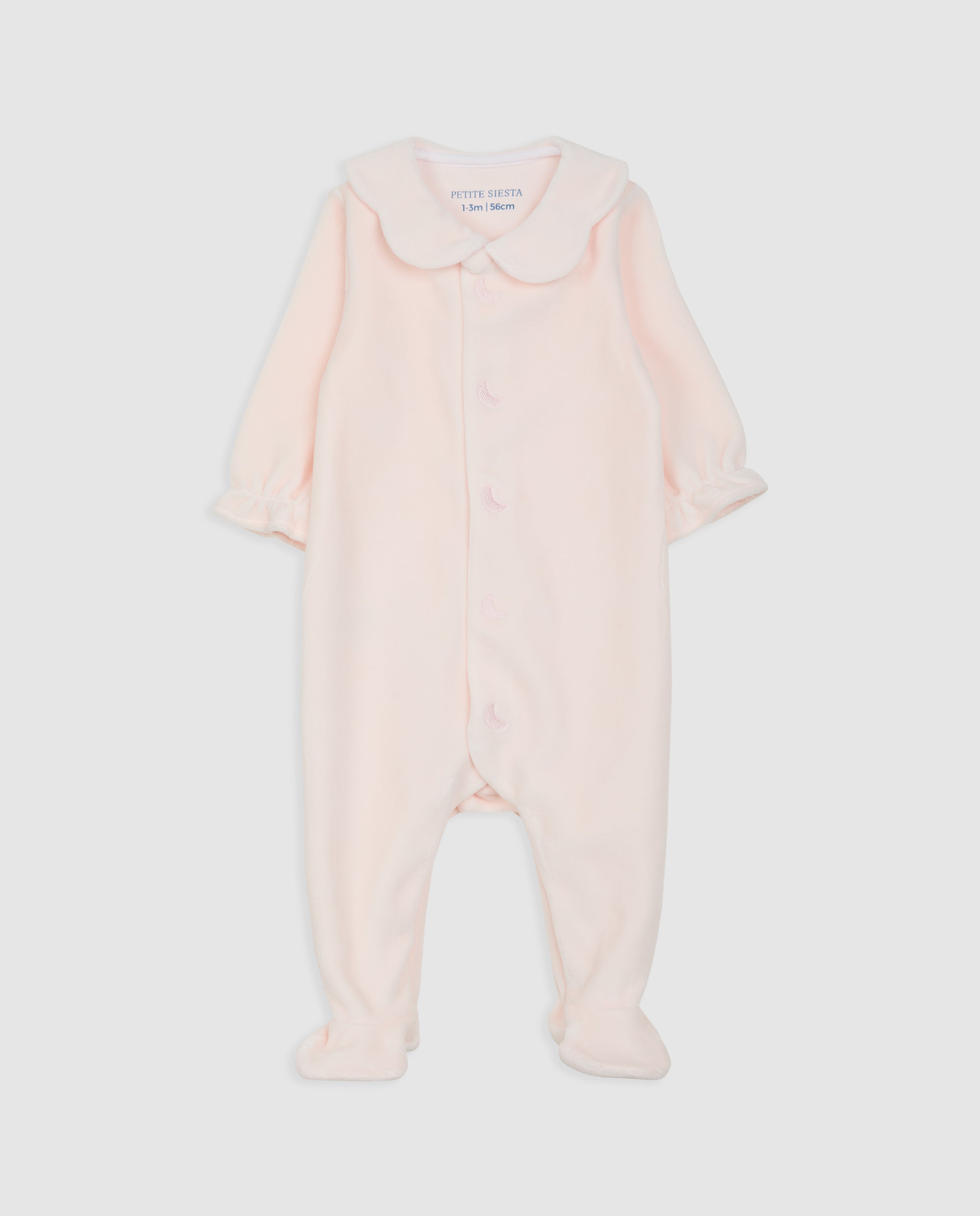 Pink Velour Baby Pajamas