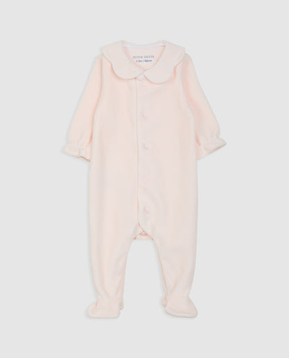 Pink Velour Baby Pajamas