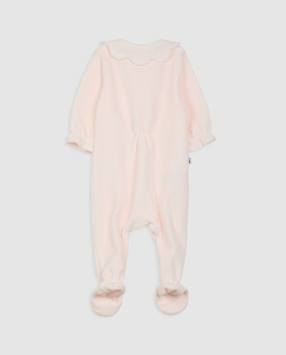 Pink Velour Baby Pajamas