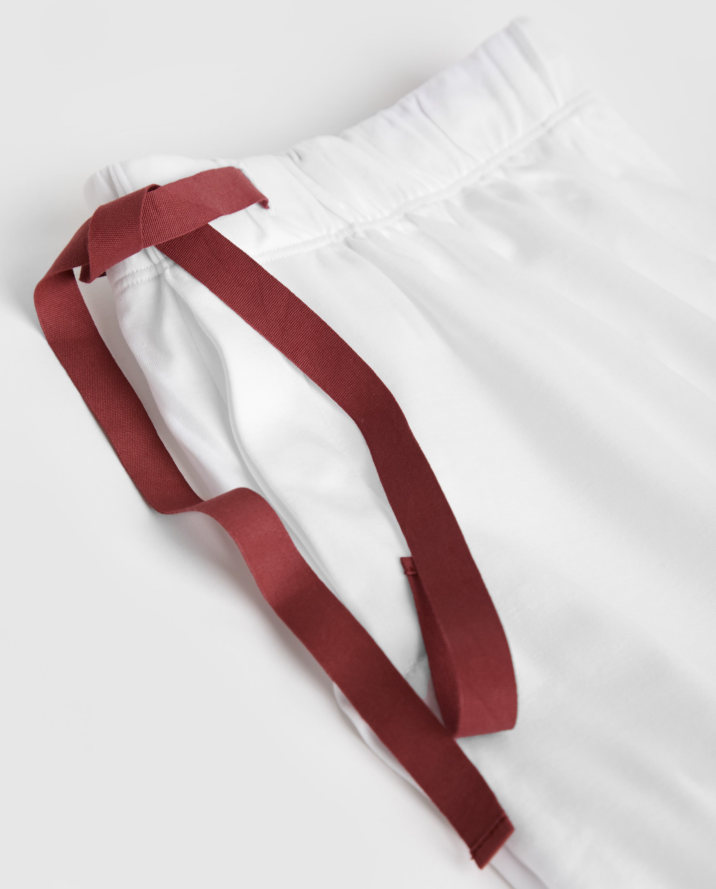 Pijama Hombre Camisero Blanco - Burgundy