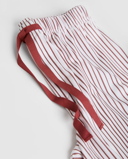 Pijama Hombre Camisero Rayas Burgundy