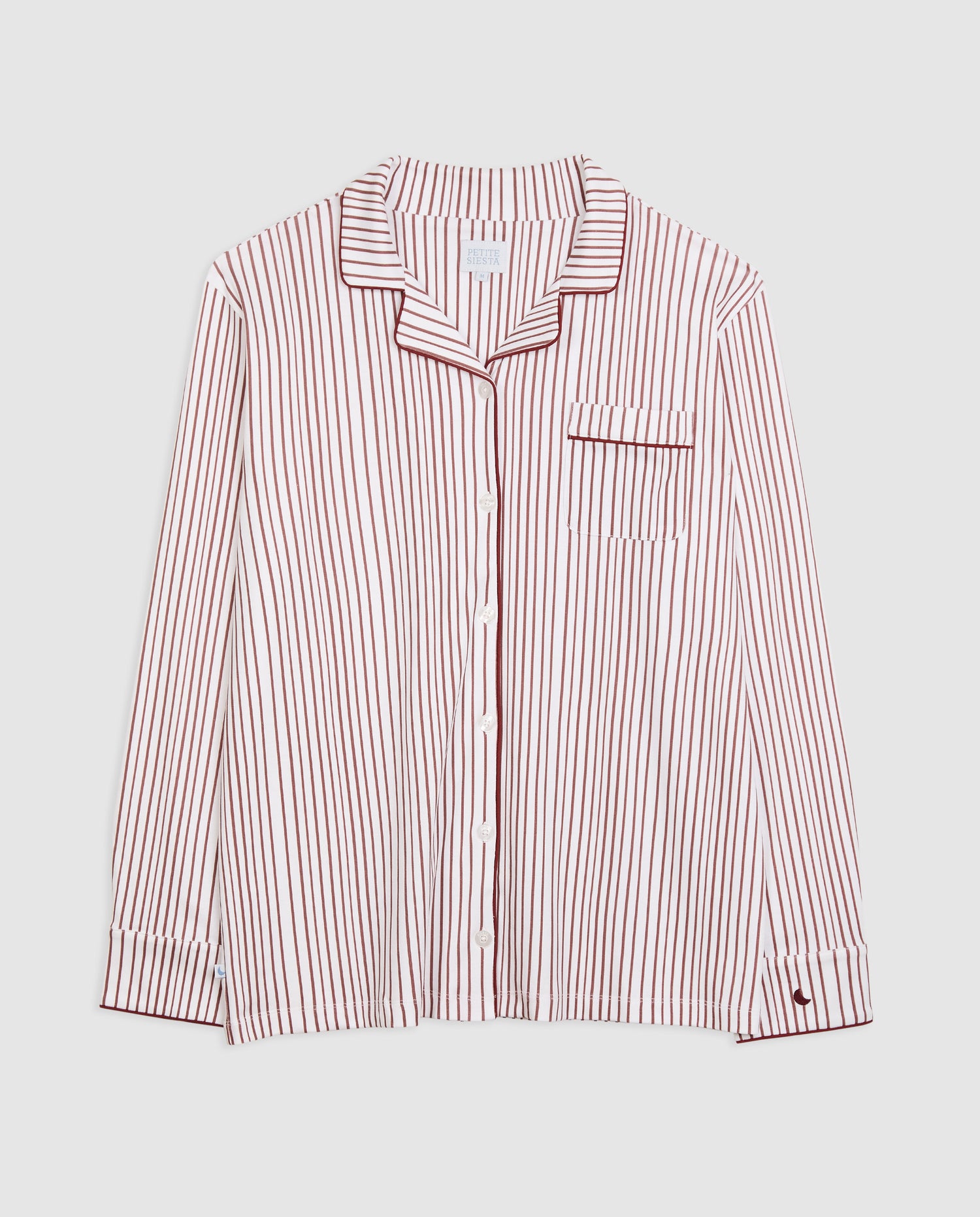 Pijama Hombre Camisero Rayas Burgundy