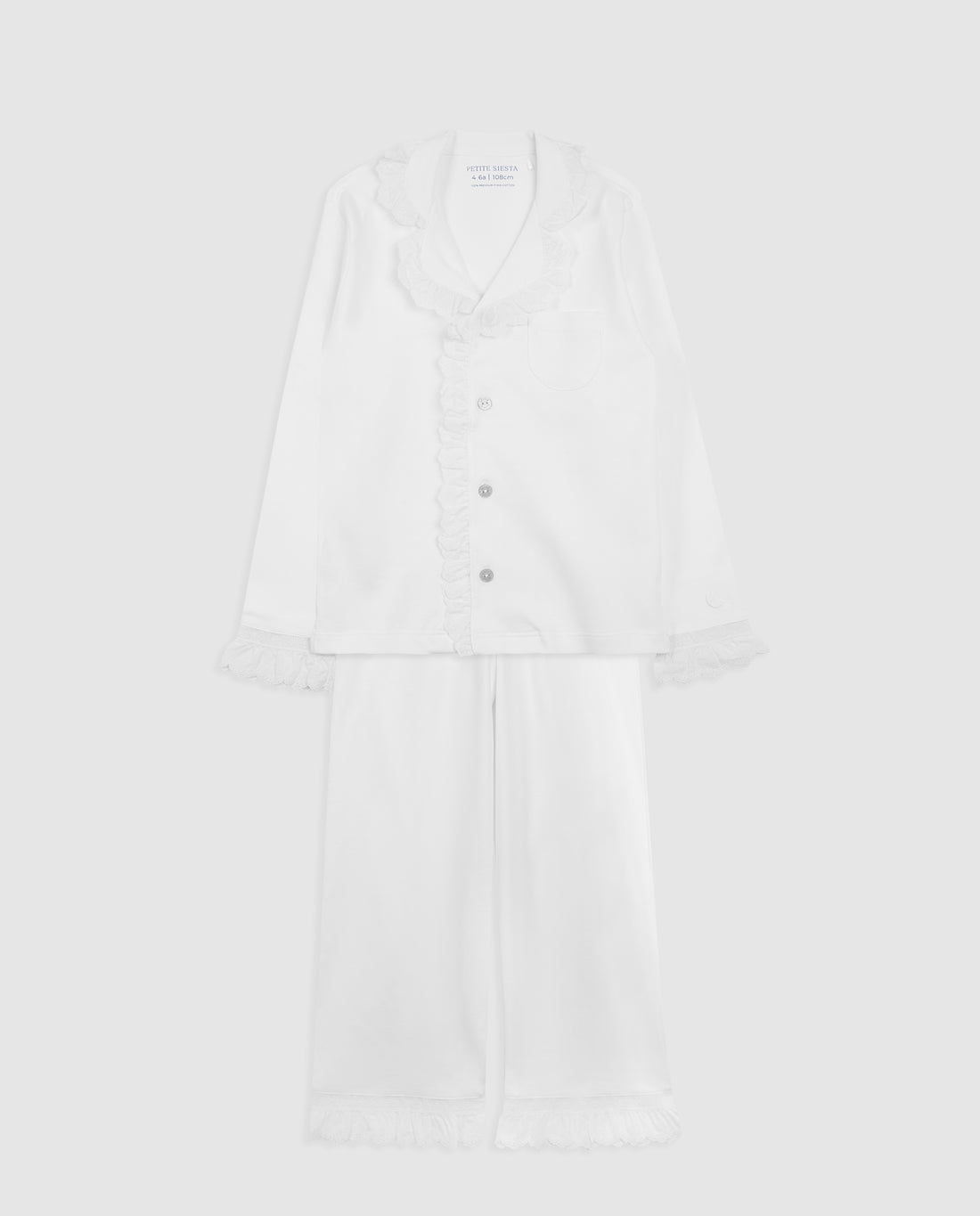 Pijama Niña Camisero Tira Bordada