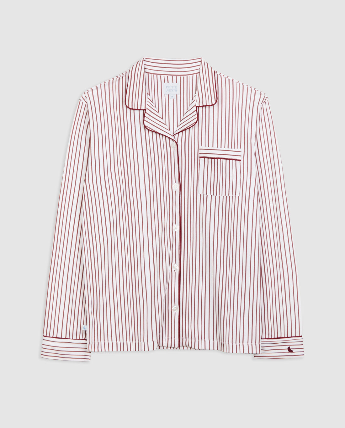 Pijama Mujer Camisero Rayas Burgundy