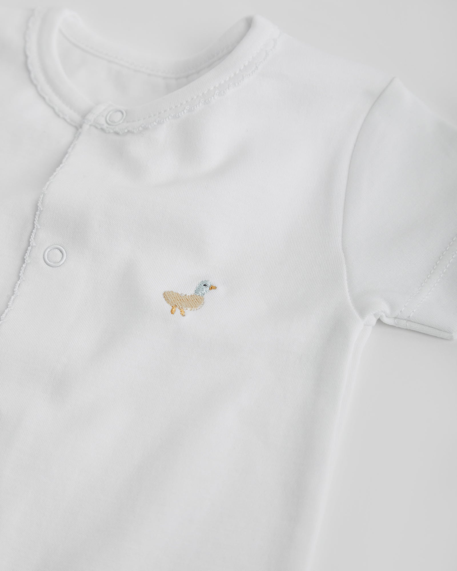 Short White Baby Pajamas