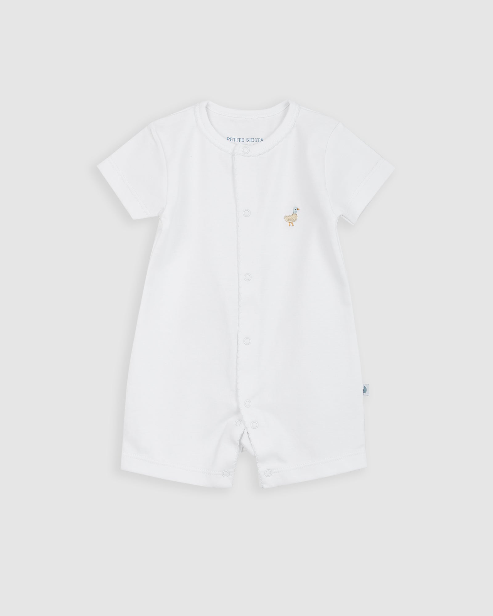 Short White Baby Pajamas