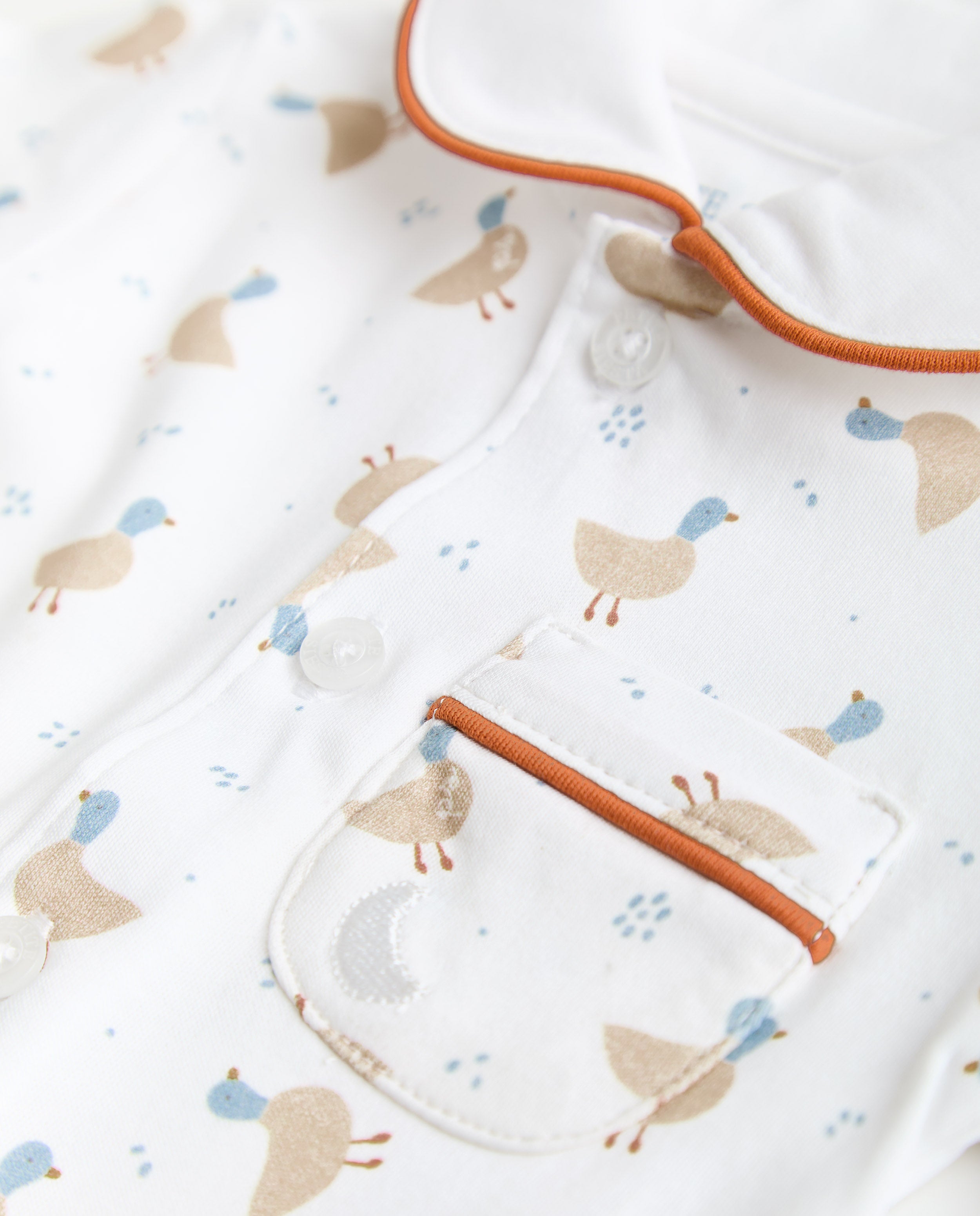 Pijama Bebé Camisero Patos Corto