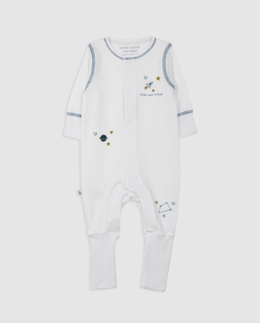 Embroidered Footless Baby Pyjama Orion