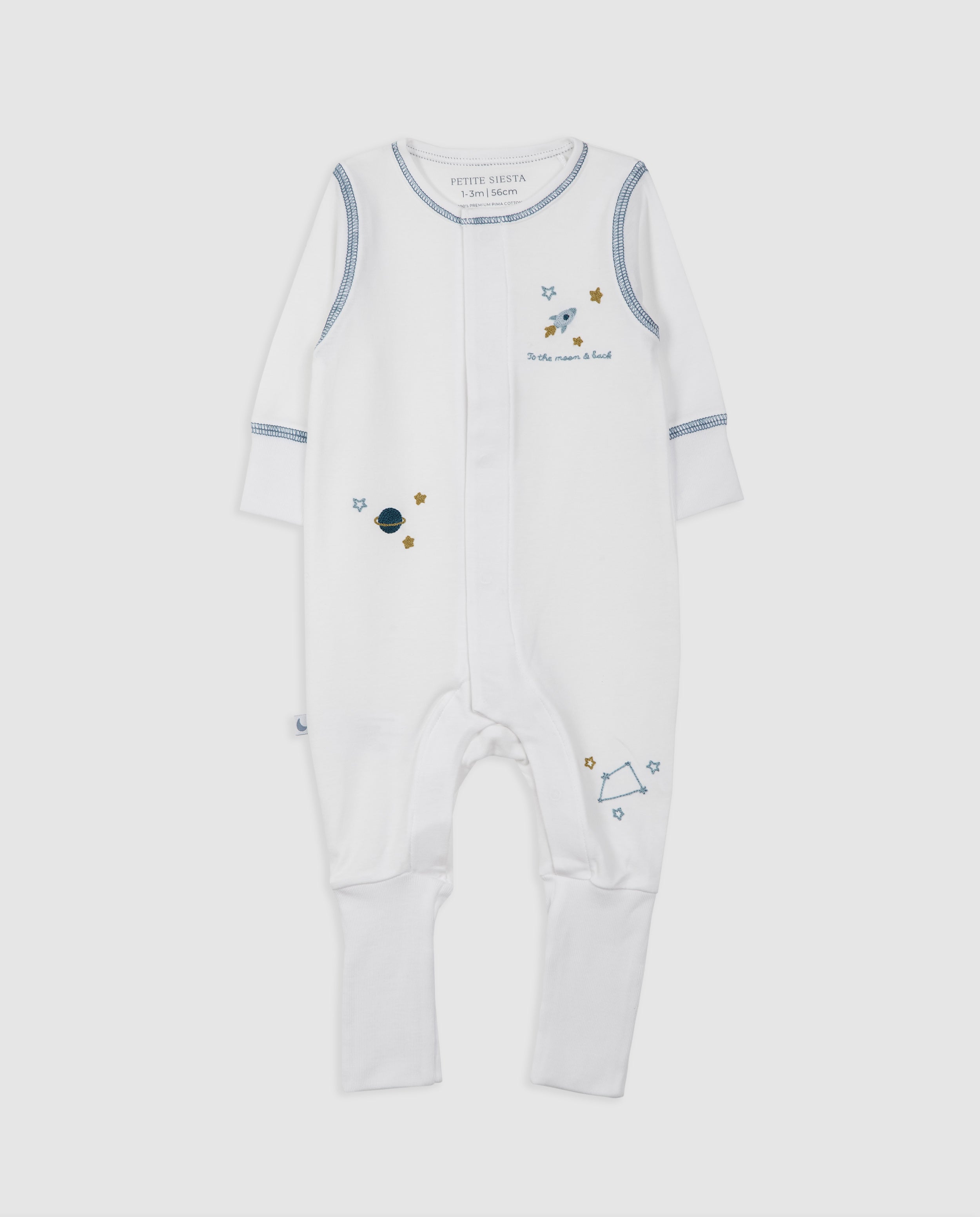 Embroidered Footless Baby Pyjama Orion