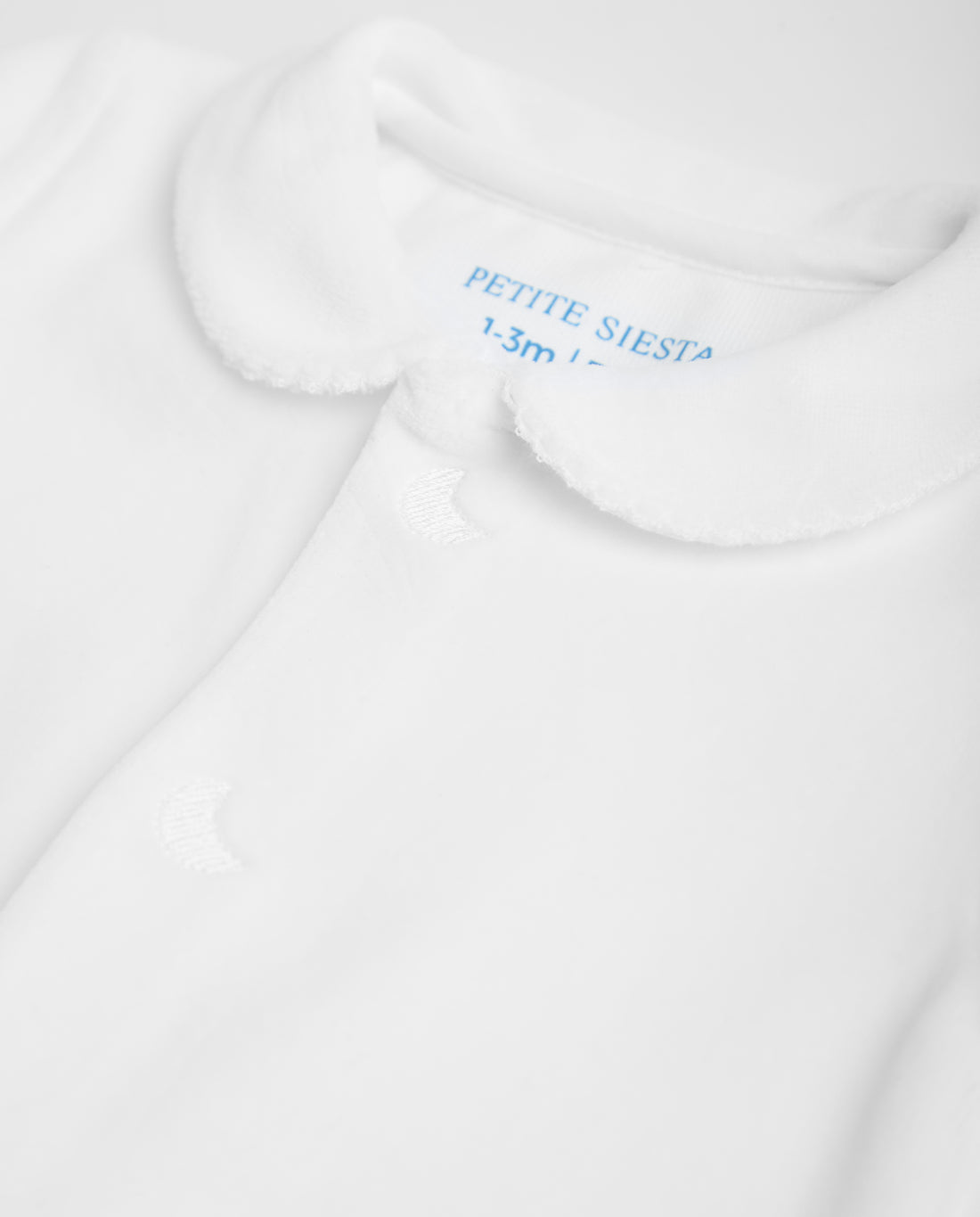 White Velour Baby Pajamas