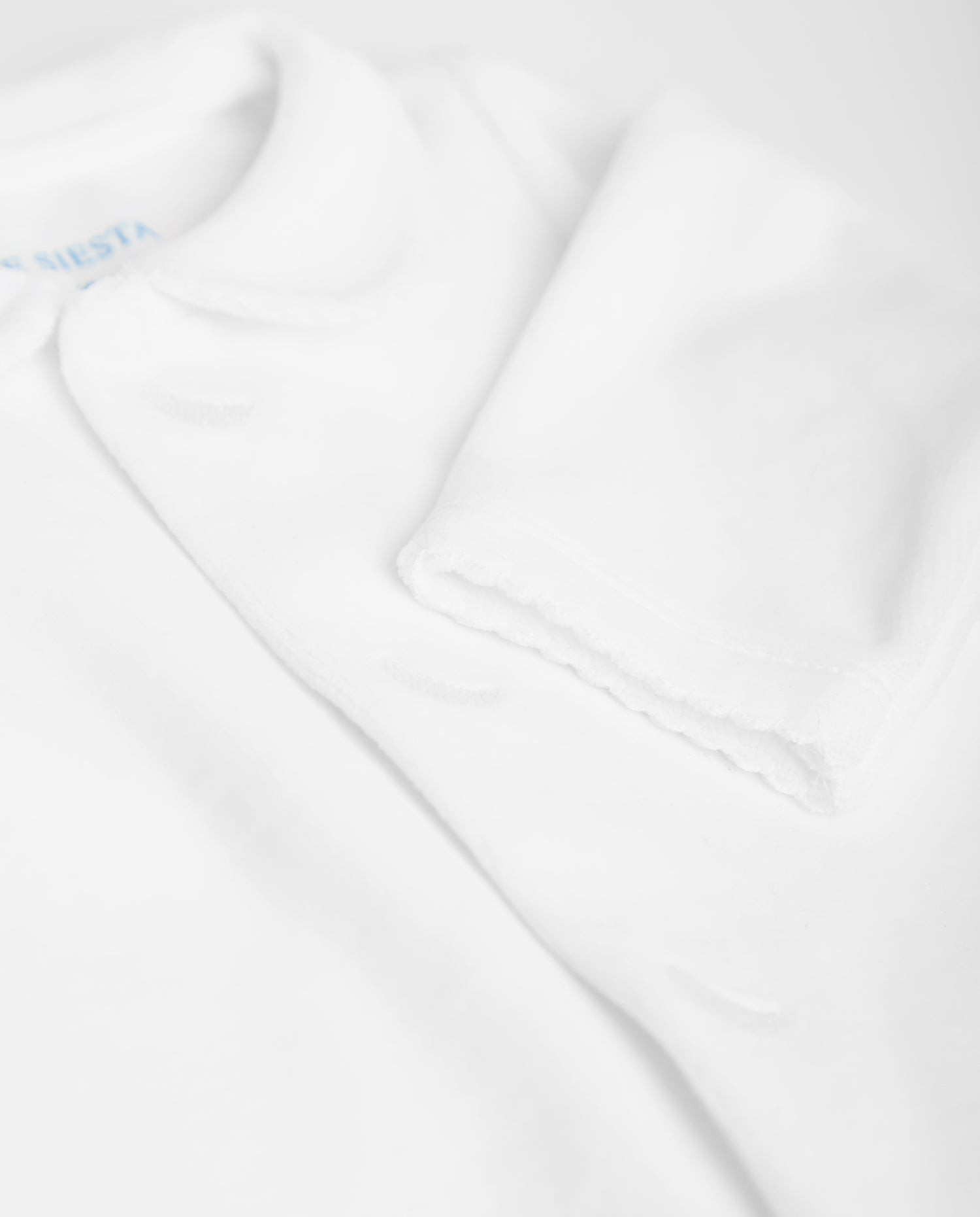 White Velour Baby Pajamas