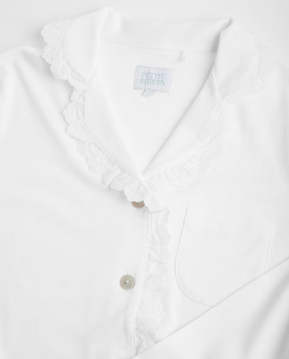 Pijama Mujer Camisero Tira Bordada