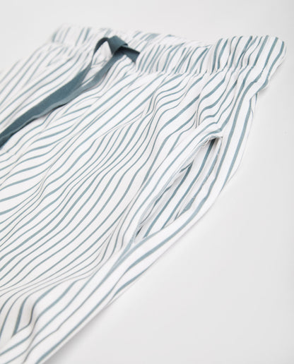 Pijama Hombre Camiseta Raya Deep Blue Corto