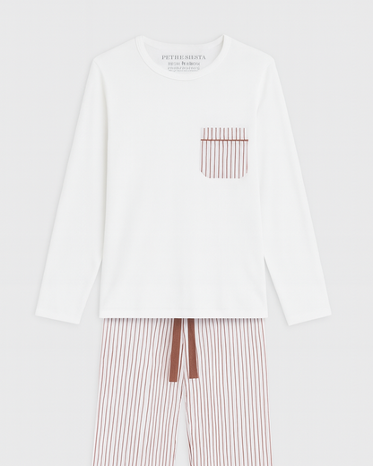 Pijama Kids Rayas Burgundy