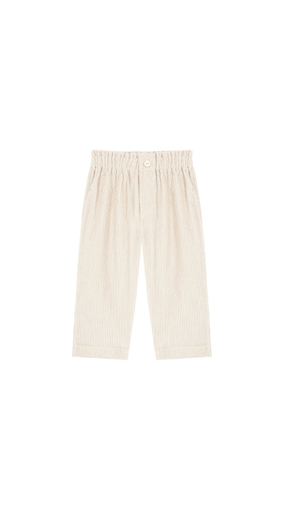 Pantalon Frunce Crema