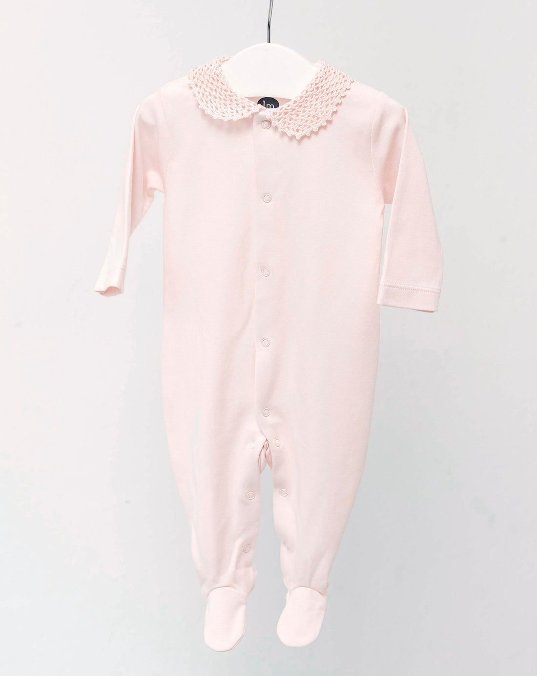 Pijama Bebé Crochet Rosa
