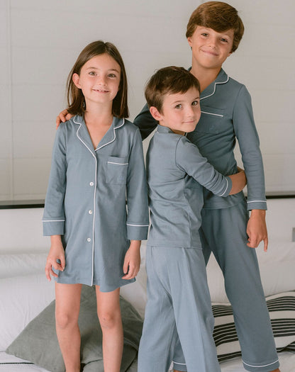 Kids Pajamas Shirt Deep Blue
