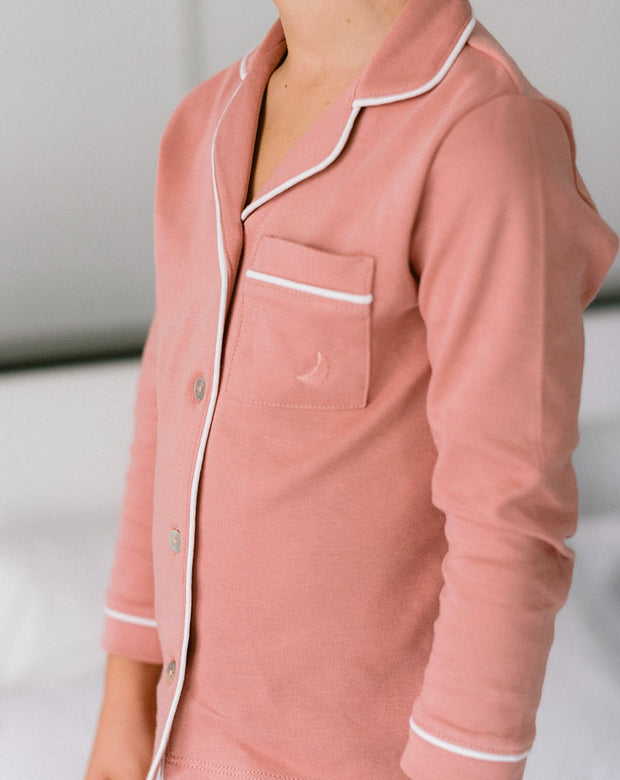 Pijama Camisero Coral Berry